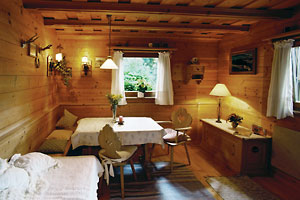 Wohnzimmer im Ferienhaus - Ferienwohnungen Kiening in Tegernsee