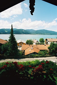 Blick auf den Tegernsee aus der Ferienwohnung 2 - Ferienwohnungen Kiening in Tegernsee