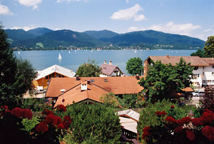 Aussicht von unserem Haus - Ferienwohnungen Kiening am Tegernsee